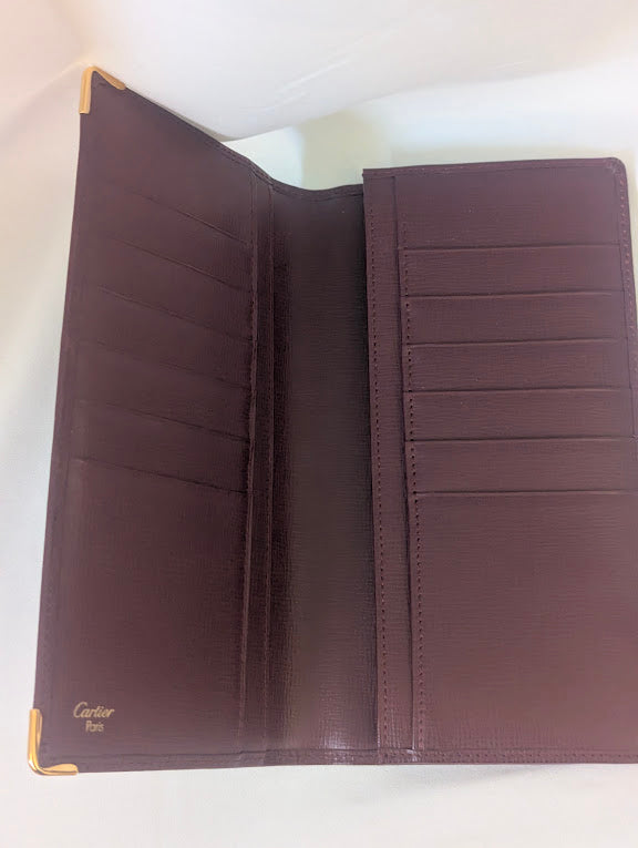 Cartier Must De Cartier Boudreaux Bifold Leather Long Wallet