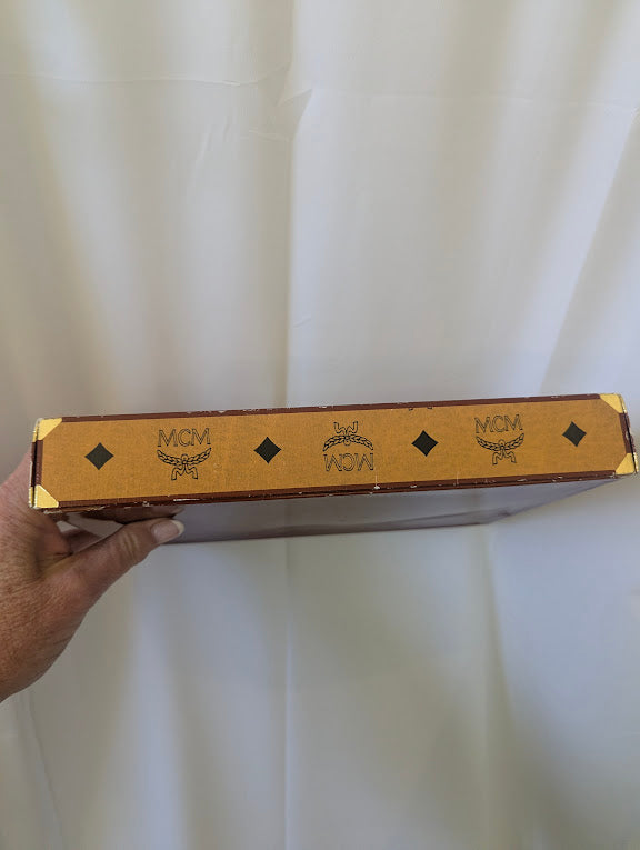 MCM White and Gold Hand Towel Set in Box