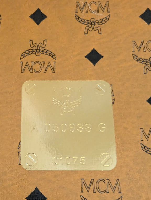 MCM White and Gold Hand Towel Set in Box