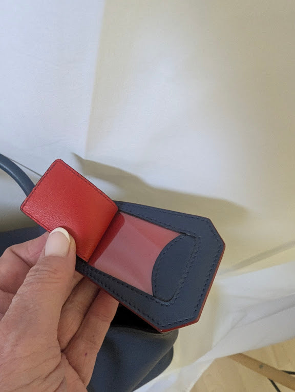 Prada Cuir Saffiano Double Tote Blue Leather Top Handle Large Bag