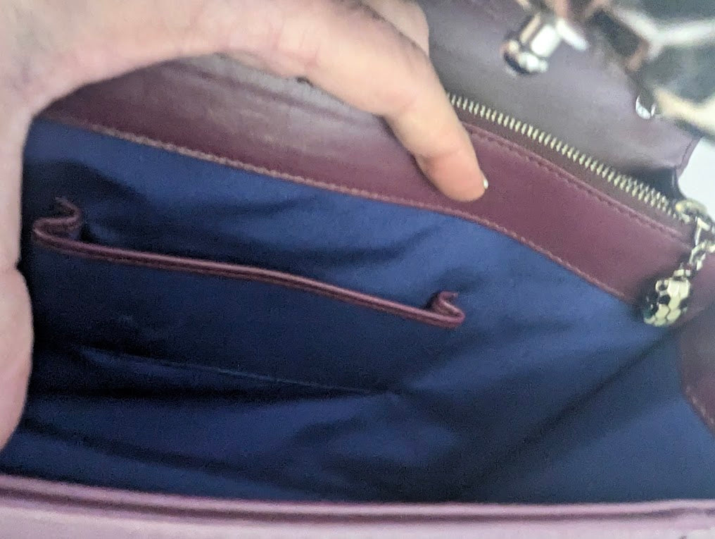 Serpenti Purple Forever Shoulder Bag Leather Medium