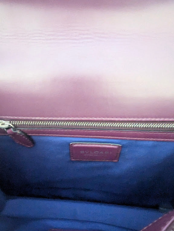 Serpenti Purple Forever Shoulder Bag Leather Medium