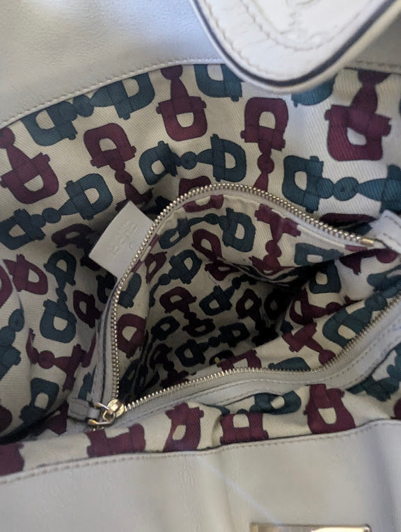 Gucci GG Indy Hobo Ivory Bamboo with Tassels Medium