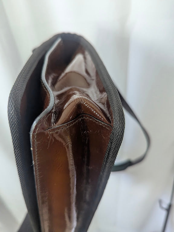 Miu Miu Fall/Winter 1999 Multi-Colored Holographic Brown Patent Leather Shoulder Bag - Rare