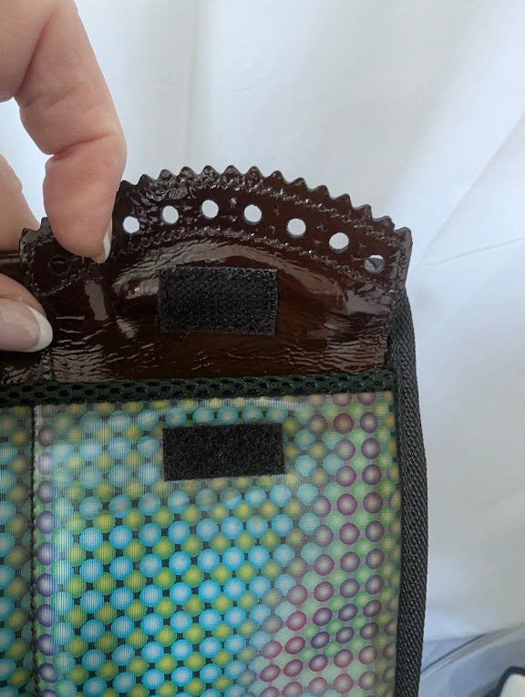 Miu Miu Fall/Winter 1999 Multi-Colored Holographic Brown Patent Leather Shoulder Bag - Rare