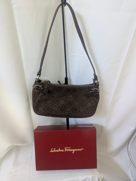 Ferragamo Mini Gancini Monogram Shoulder Bag (With Box)