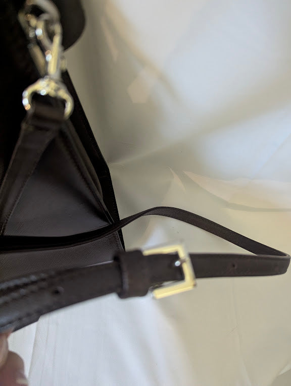 Burberry Brown Leather Two - Way Crossbody/Handbag