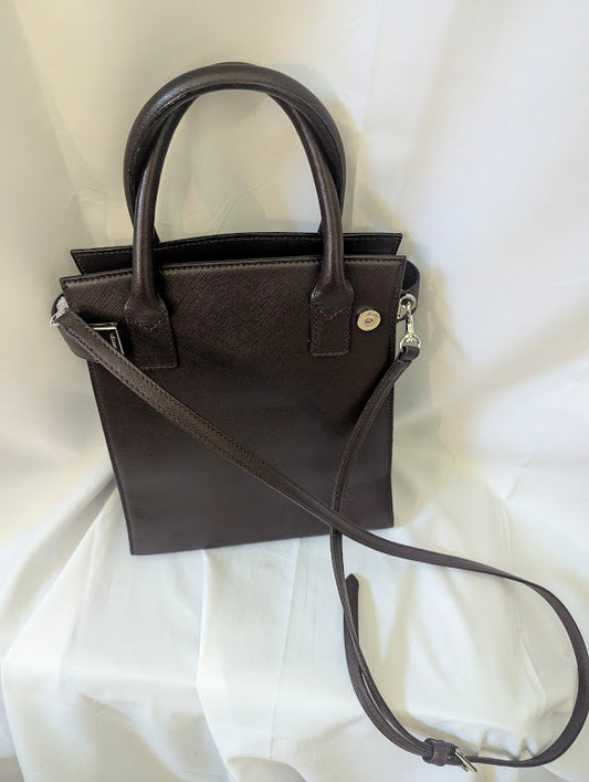 Burberry Brown Leather Two - Way Crossbody/Handbag