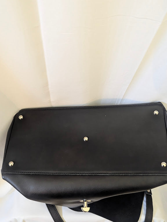 Zanellato Black Leather Handbag with Cross Body Strap