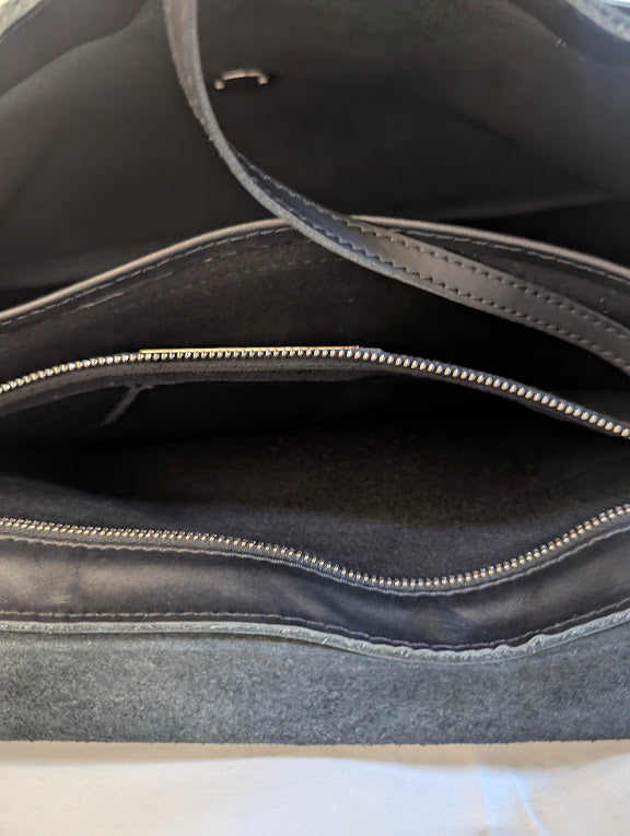 Zanellato Black Leather Handbag with Cross Body Strap