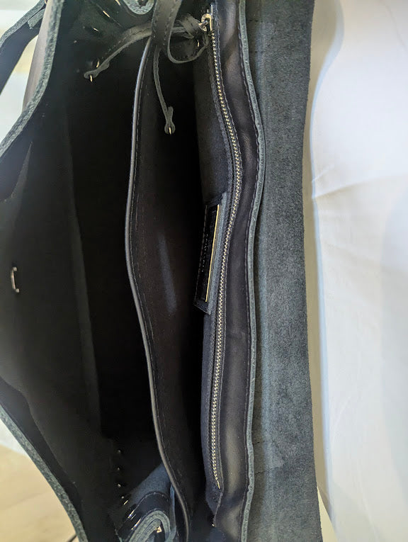 Zanellato Black Leather Handbag with Cross Body Strap