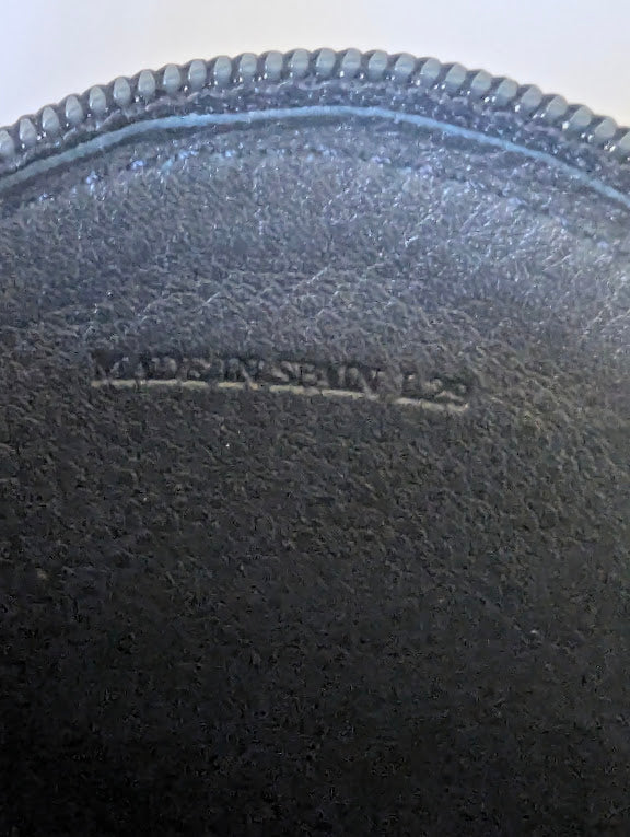 Loewe Blue Suede Round Coin Case