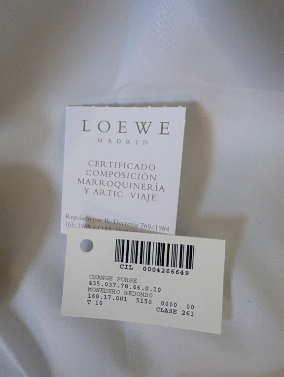 Loewe Blue Suede Round Coin Case