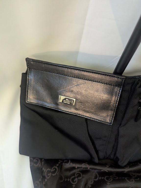 Gucci Black Canvas Waist Sling Bag