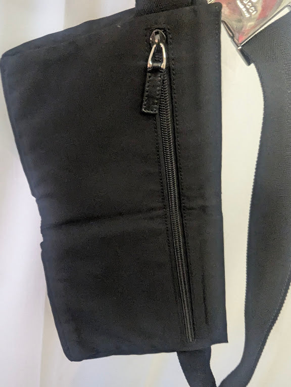 Gucci Black Canvas Waist Sling Bag
