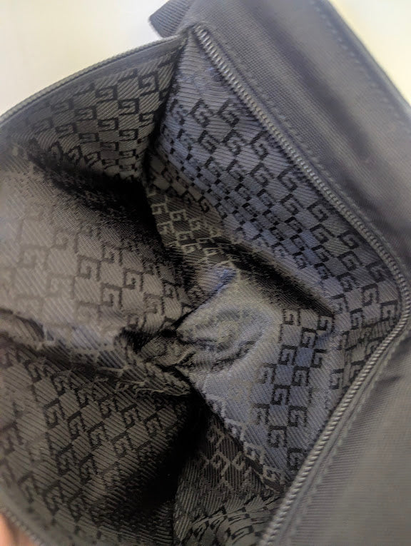 Gucci Black Canvas Waist Sling Bag