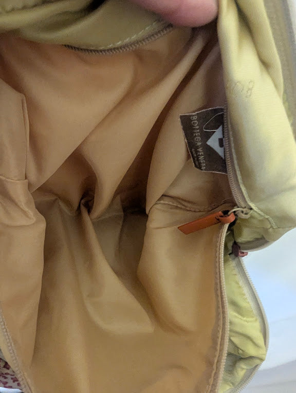 Bottega Venetta Vintage Red Leopard Print Canvas Handbag