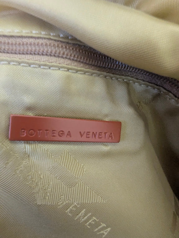 Bottega Venetta Vintage Red Leopard Print Canvas Handbag