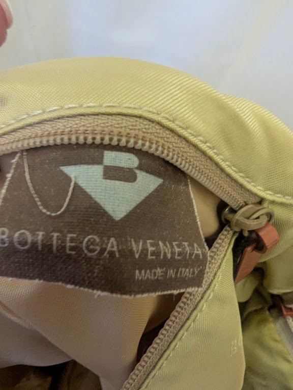 Bottega Venetta Vintage Red Leopard Print Canvas Handbag