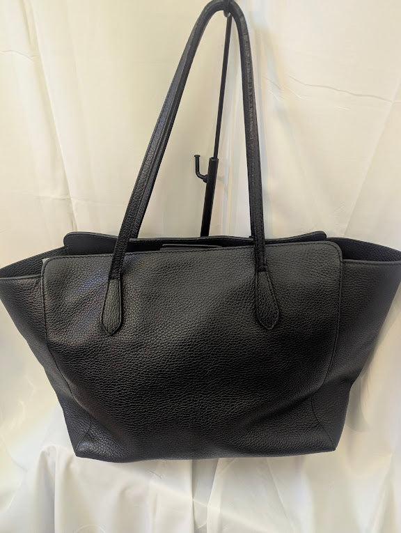 Gucci Black Leather Swing Tote