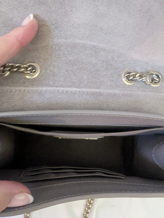 Furla Gray/Taupe with Gold Hardware Mini Shoulder/Crossbody