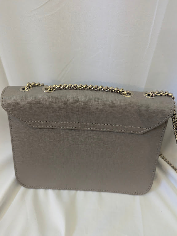 Furla Gray/Taupe with Gold Hardware Mini Shoulder/Crossbody