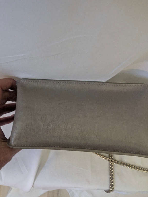Furla Gray/Taupe with Gold Hardware Mini Shoulder/Crossbody