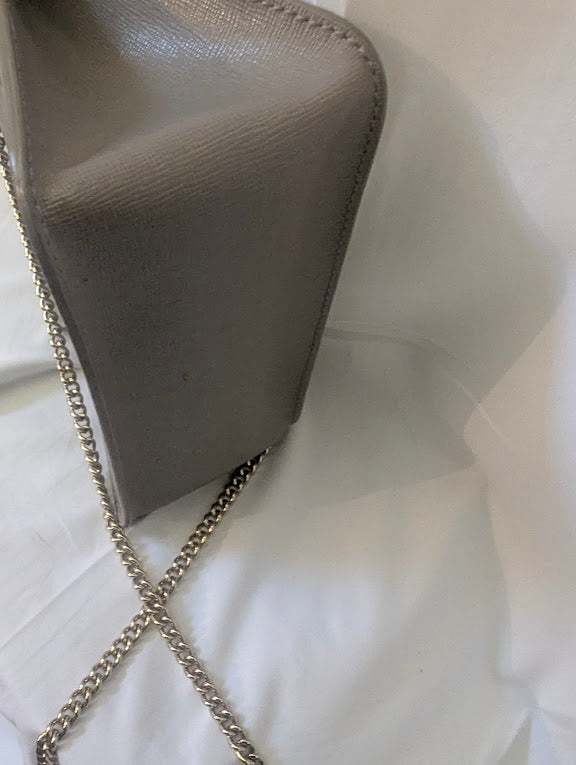 Furla Gray/Taupe with Gold Hardware Mini Shoulder/Crossbody