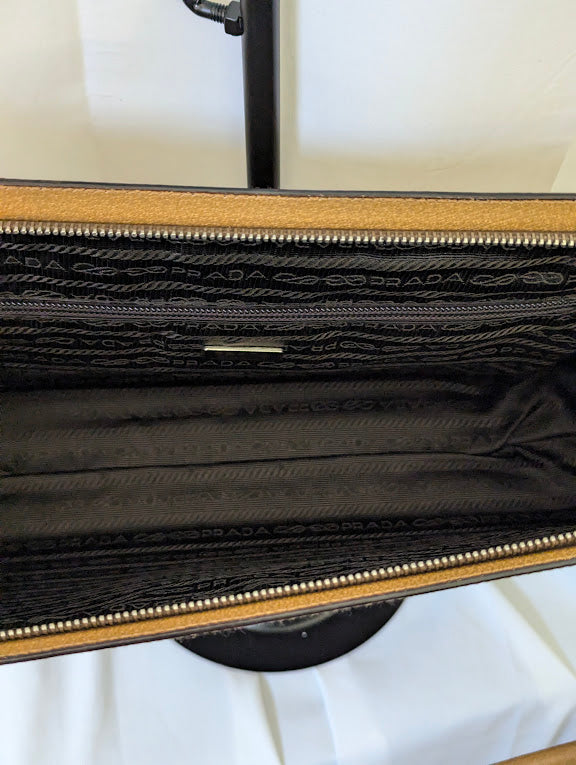 Prada Caramel Brown Leather Handbag