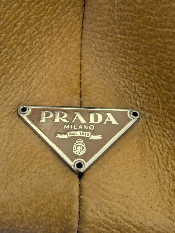 Prada Caramel Brown Leather Handbag