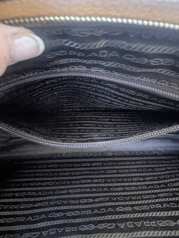 Prada Caramel Brown Leather Handbag