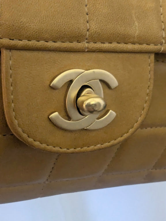 Chanel Chocolate Bar Flap East/West Quilted Lambskin Shoulder Bag – Caramel Brown