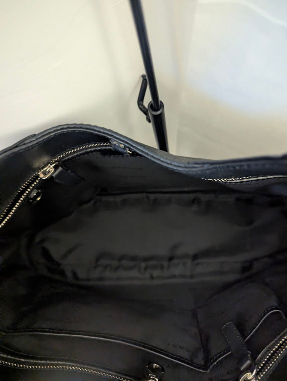 Bvlgari Gray Coated Canvas with Black Leather Trim and Weekender Tote