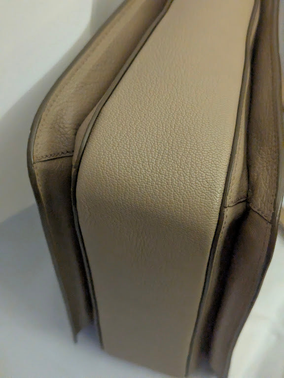 Miu Miu Madras Beige Leather Two - Way Handbag