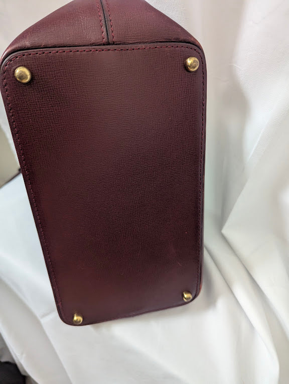 Cartier Bordeaux Leather Bucket Bag