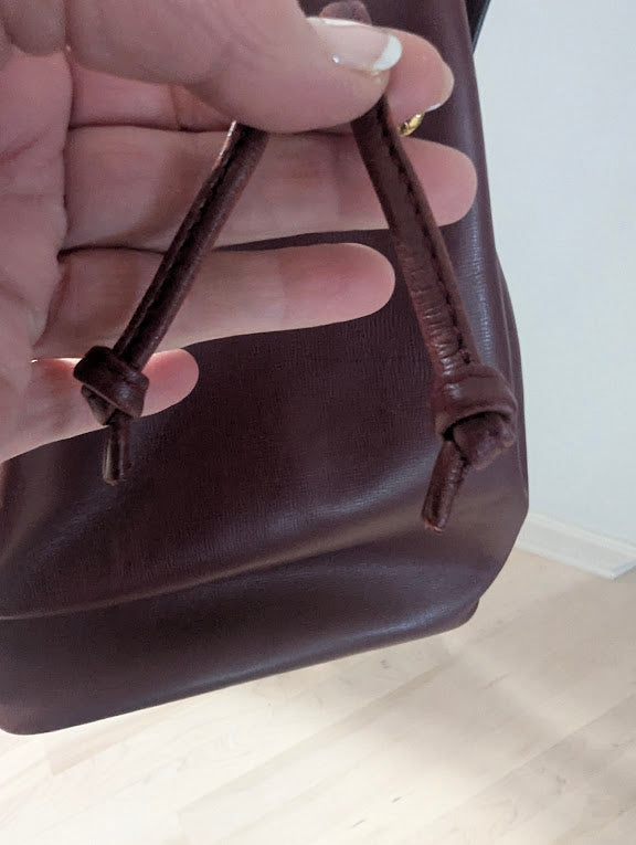Cartier Bordeaux Leather Bucket Bag