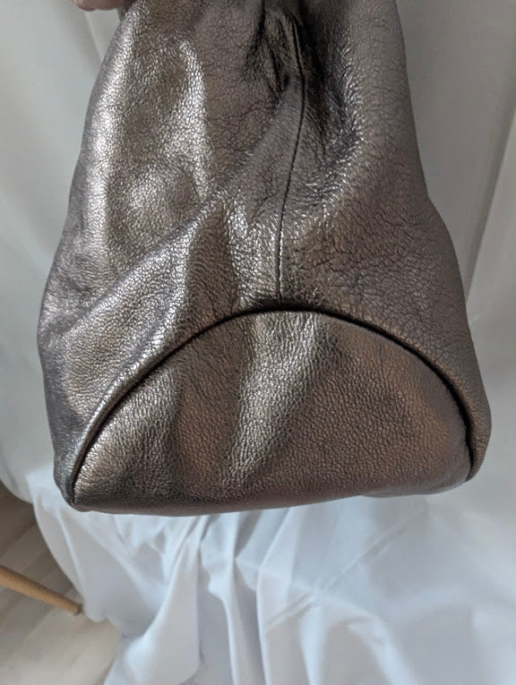 Ferragamo Vara Bow Metallic Leather Tote Bag