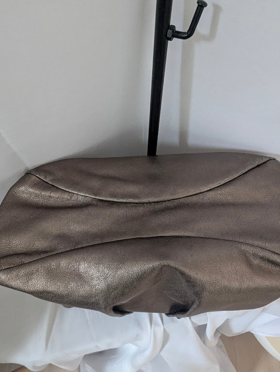 Ferragamo Vara Bow Metallic Leather Tote Bag