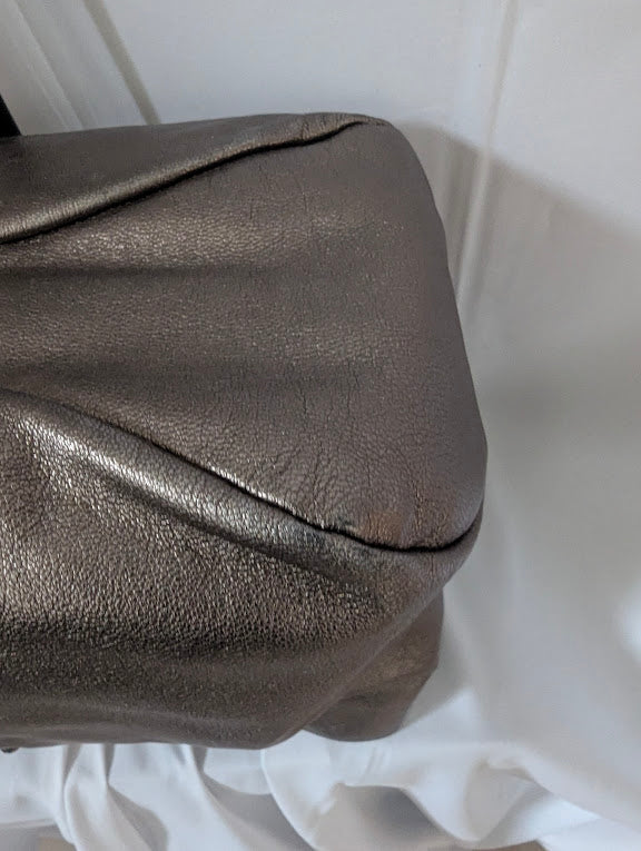 Ferragamo Vara Bow Metallic Leather Tote Bag