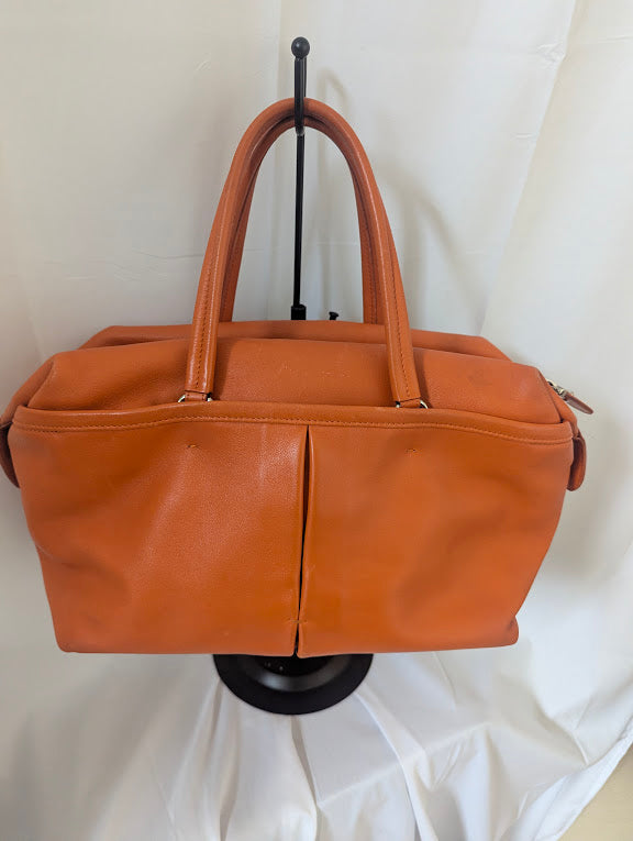 Ferragamo Vara Ribbon Orange Leather Handbag