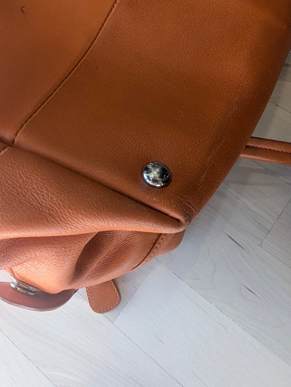 Ferragamo Vara Ribbon Orange Leather Handbag