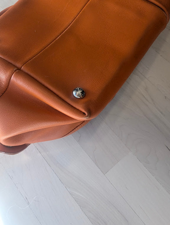 Ferragamo Vara Ribbon Orange Leather Handbag