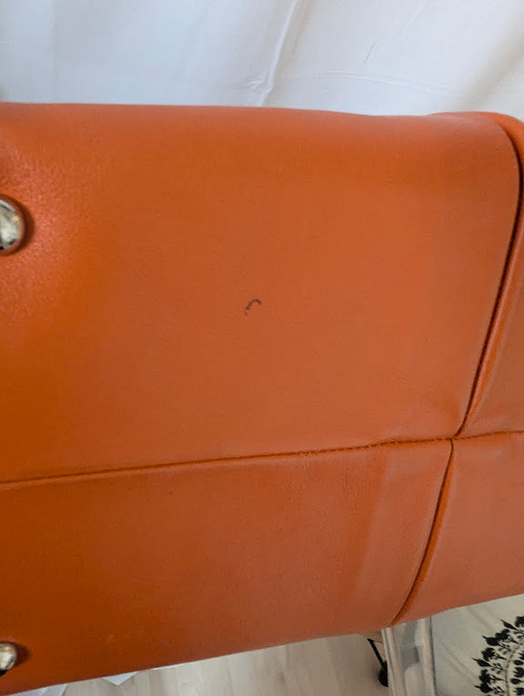 Ferragamo Vara Ribbon Orange Leather Handbag