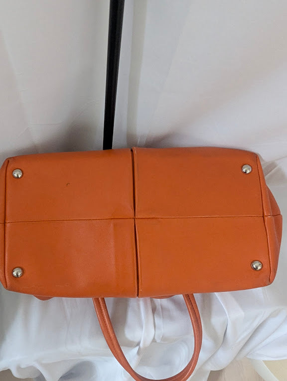 Ferragamo Vara Ribbon Orange Leather Handbag