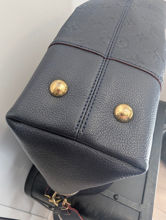 Louis Vuitton Melie Empreinte Hobo Shoulder Bag Navy and Red (2018)