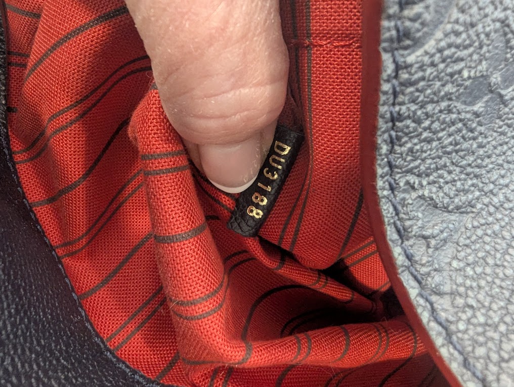 Louis Vuitton Melie Empreinte Hobo Shoulder Bag Navy and Red (2018)