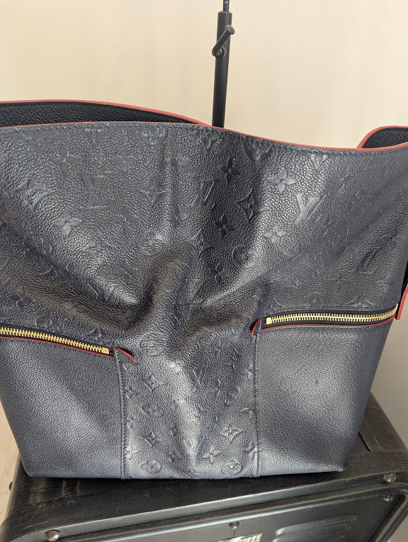 Louis Vuitton Melie Empreinte Hobo Shoulder Bag Navy and Red (2018)