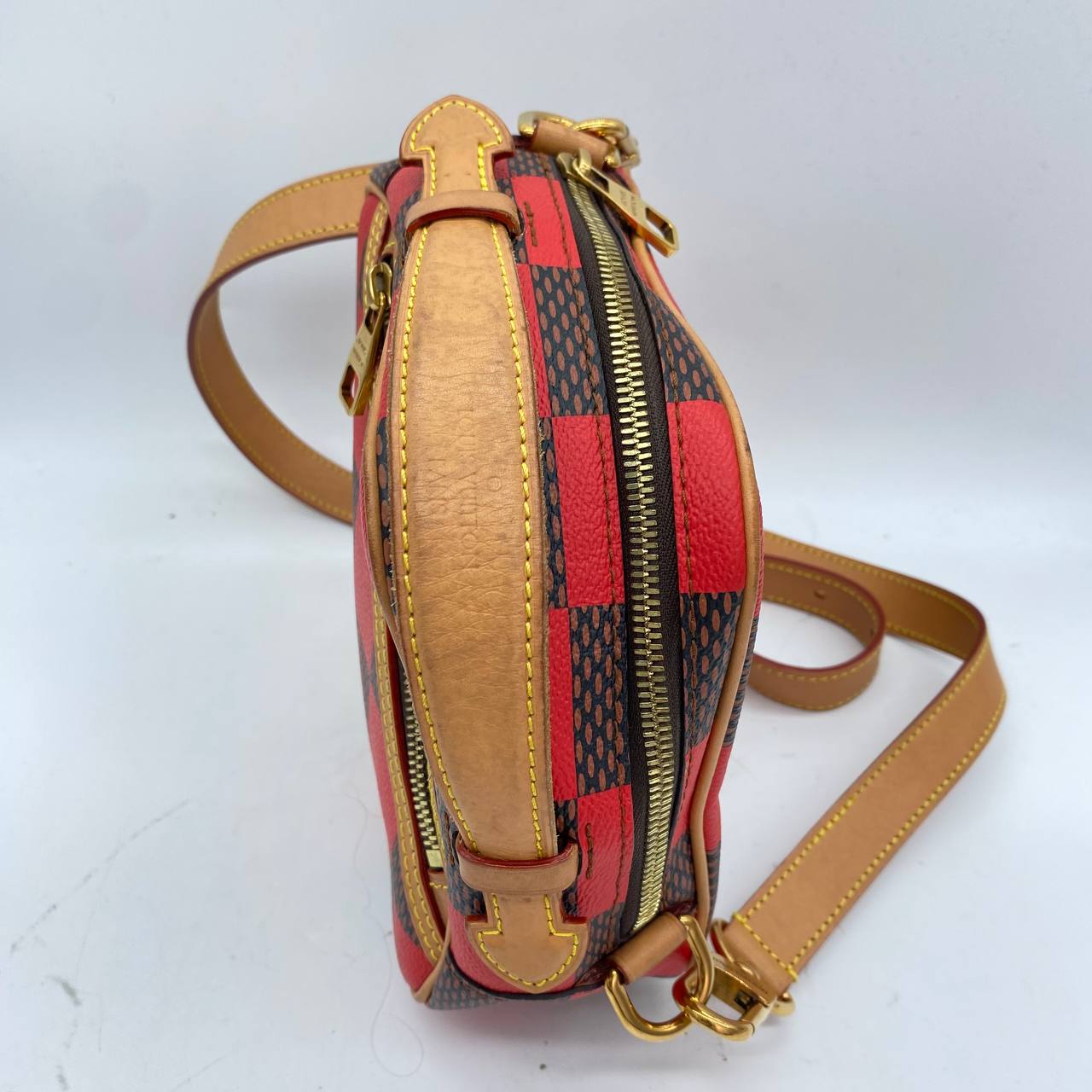 Louis Vuitton Damier Pop Chess Shoulder Bag, Red-Brown