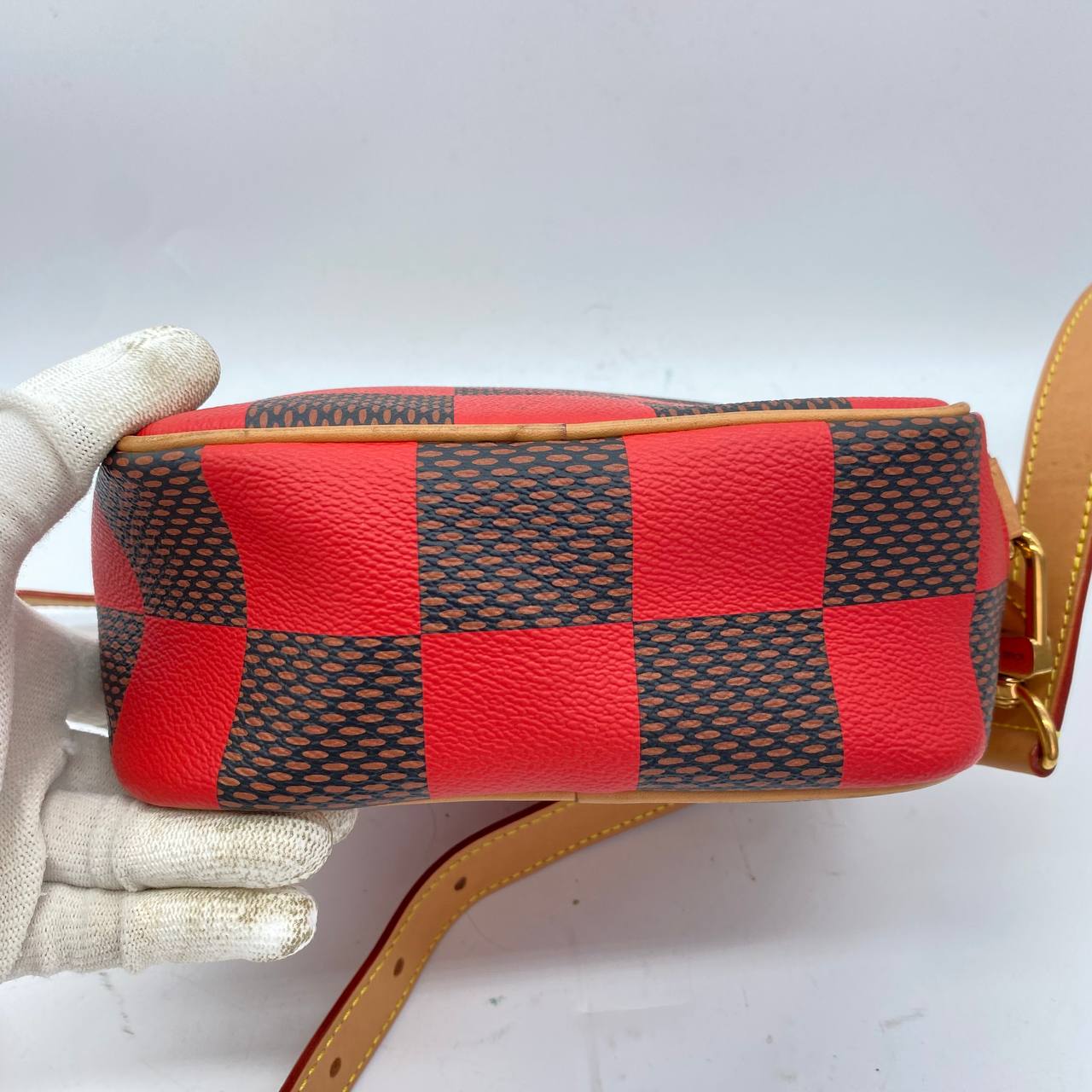Louis Vuitton Damier Pop Chess Shoulder Bag, Red-Brown