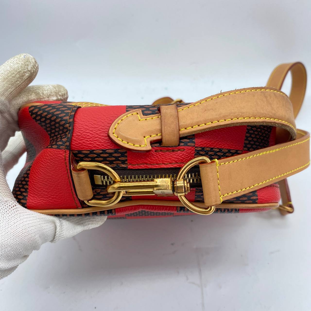 Louis Vuitton Damier Pop Chess Shoulder Bag, Red-Brown